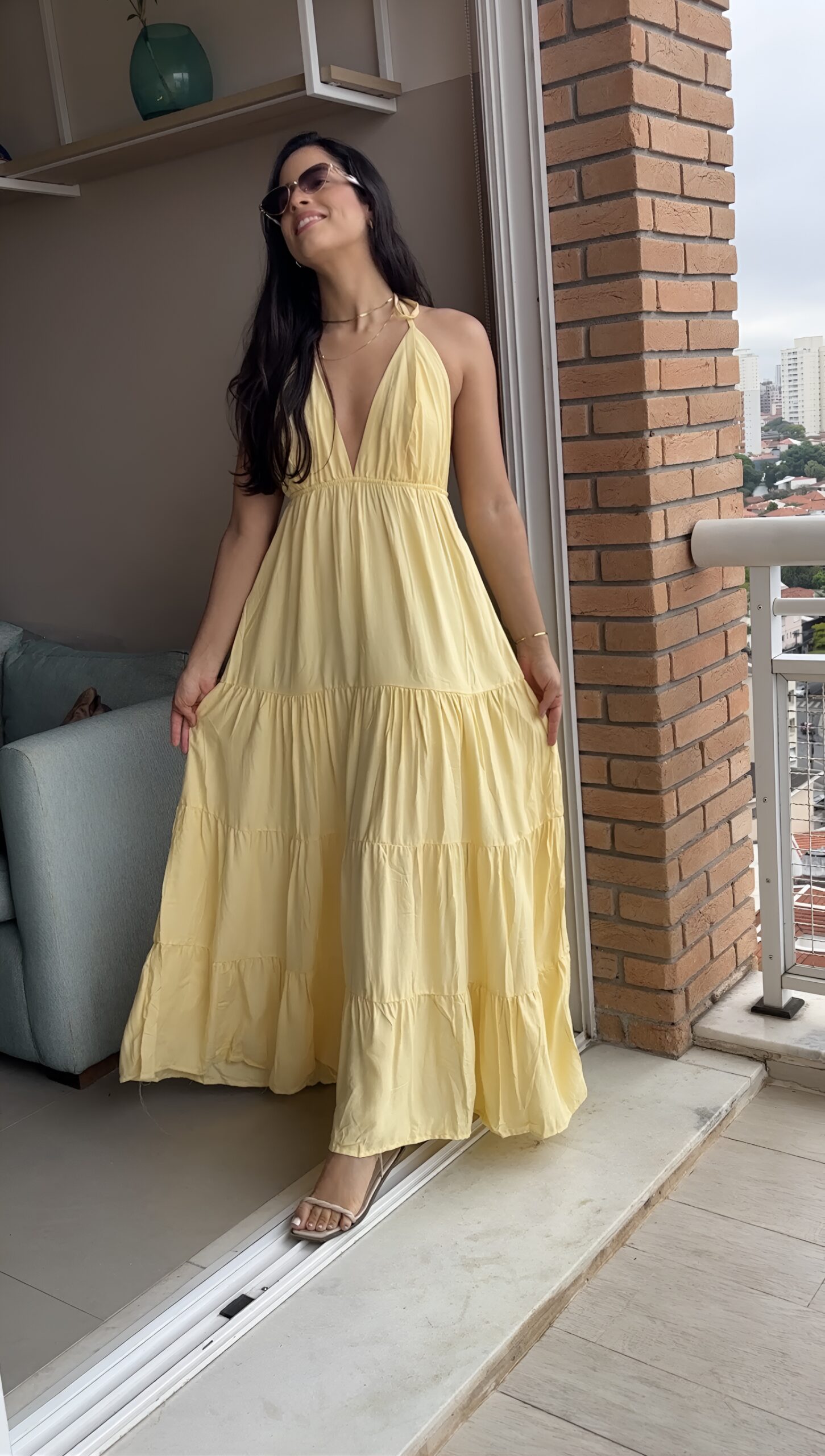 Vestido Longo Decote em V